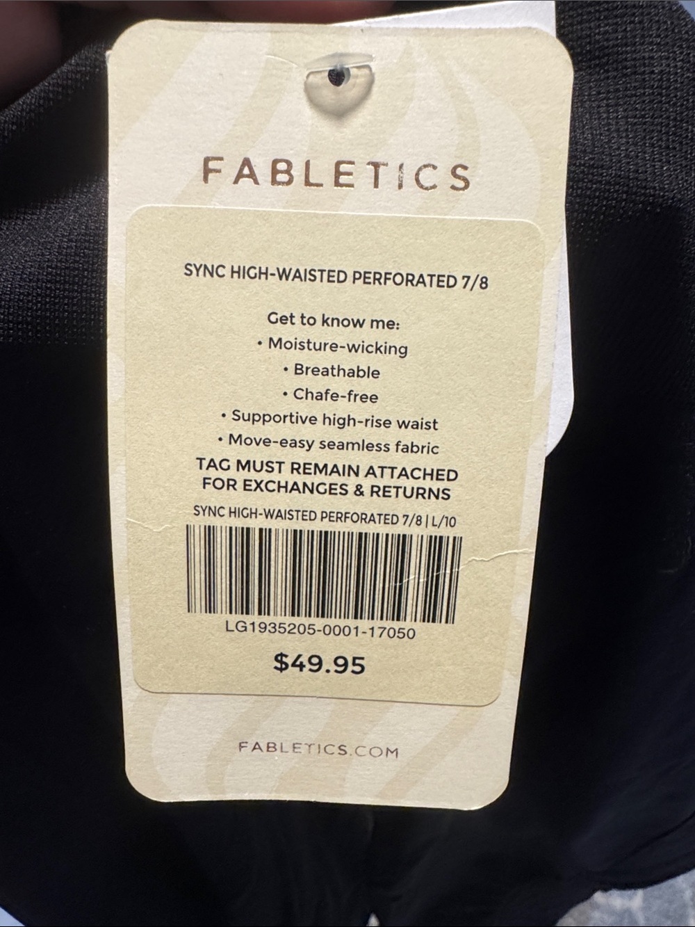 Fabletics New Sync Black Leggings (L)